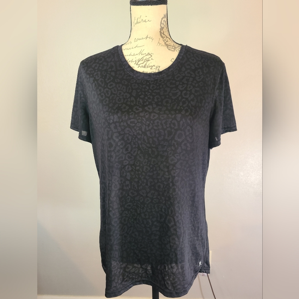 SOLD SOLD Danskin Now Semi-fitted XL Cheetah Ptint Tee